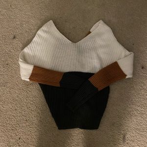 Open back sweater